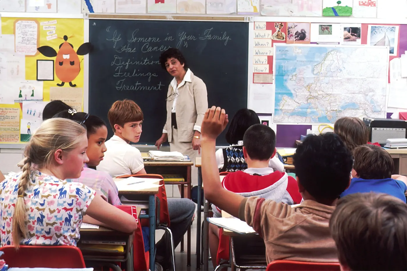 Young learners engaged in a classroom activity